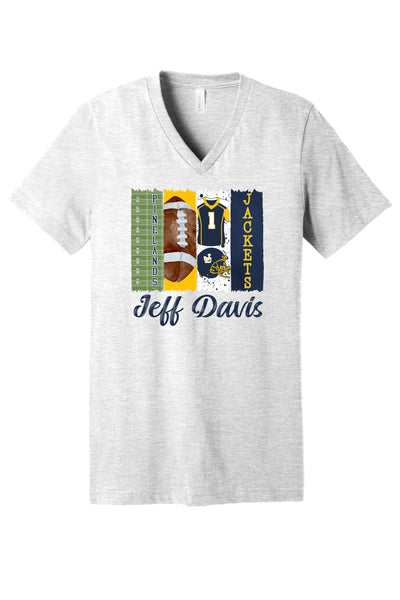 125- Jeff Davis Football Vneck