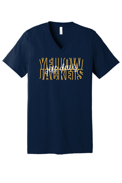 121- Jeff Davis Yellow Jackets Vneck