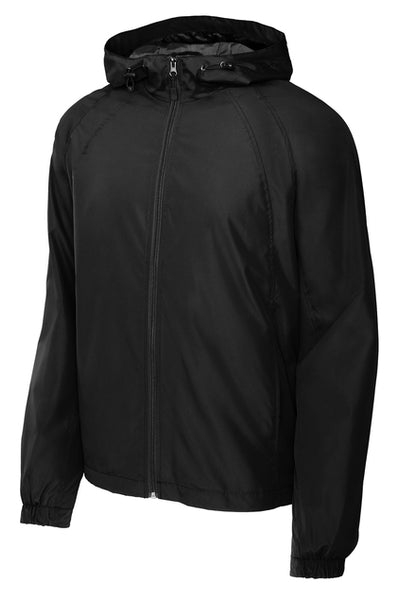 Black Sport Tek Hooded Wind Breaker