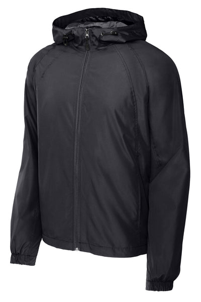 Grey Sport Tek Hooded Wind Breaker