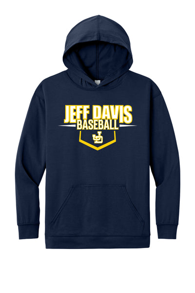 213- Jeff Davis Baseball- Softek Longsleeve Hooded Tee