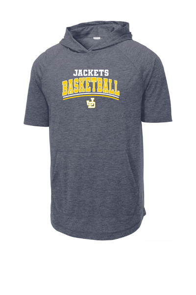 240- Jackets Basketball Tri Blend Hooded Short Sleeve