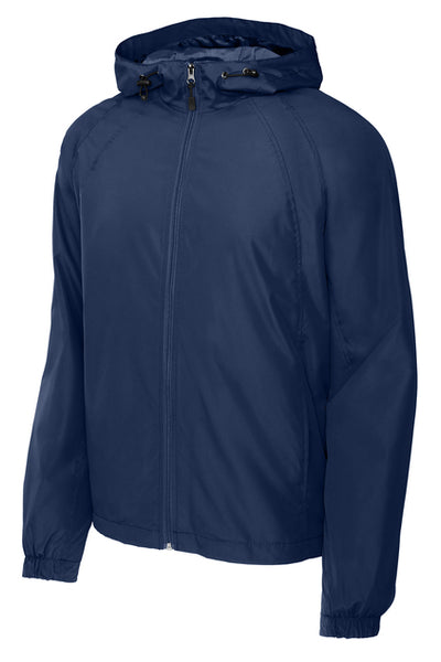 Navy Sport Tek Hooded Windbreaker