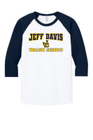221- Jeff Davis Yellow Jackets 3/4 Sleeve Tee
