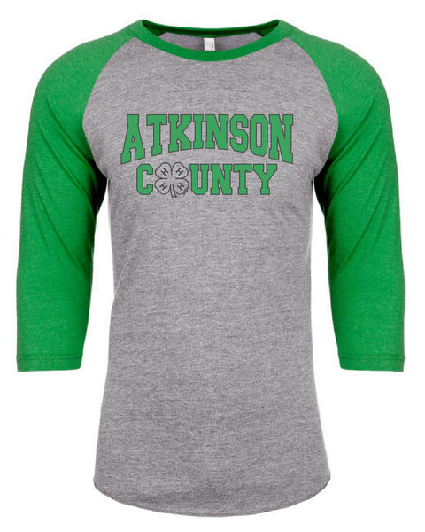 ATCO 4H Atkinson County with Clover Next Level 3/4 Sleeve #2